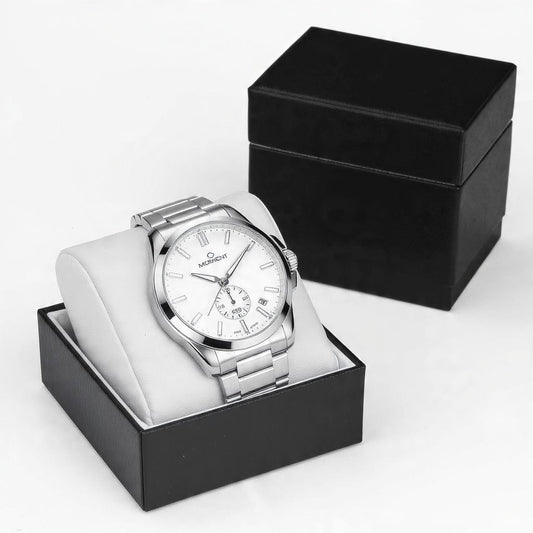 ZEVIO Premium Silver Stainless Steel Watch for Men